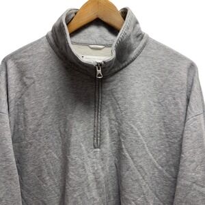 Reigning Champ Men's Size XL Gray Cotton Knit 1/4 Zip Pullover Sweatshirt euc